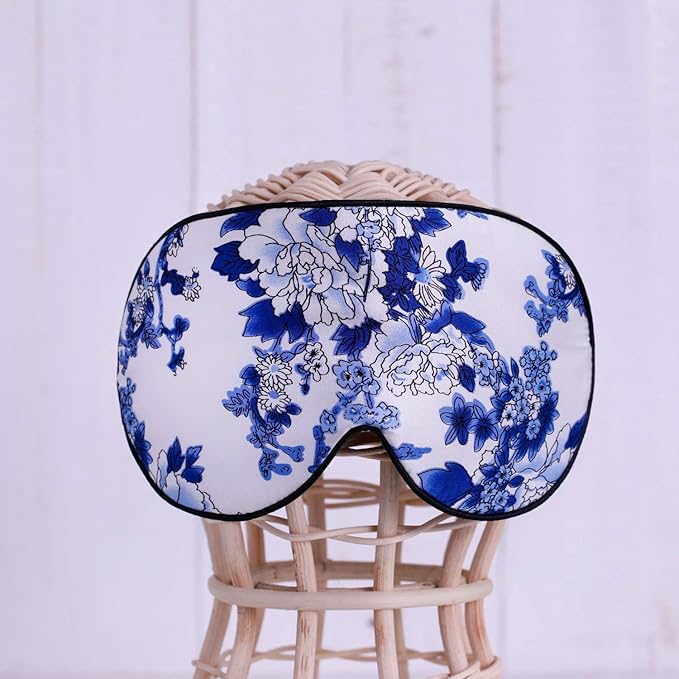 MAXFEEL Feel 100% Pure Silk Eye Mask - Sleep Eye Cover in Floral Colors (#39) - Bloomnest
