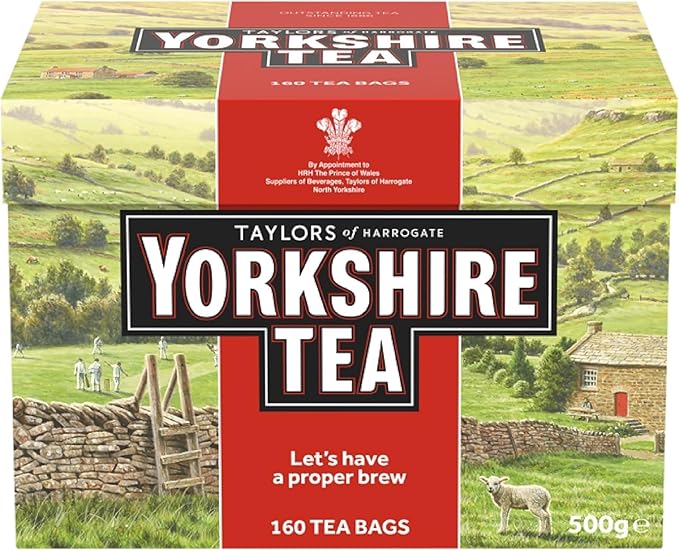 Yorkshire Tea, Red, Black Tea, Pillow Tea Bags, 160 Count (Pack of 1), Refreshing, Satisfying, and Strong, Classic British Breakfast Blend, Caffeinated, Enjoy Hot or Iced, 160 Teabags - Bloomnest