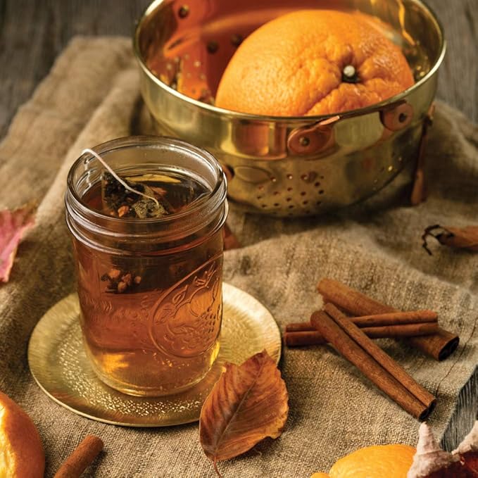 Harney & Sons Hot Cinnamon Spice Tea Tin - Black Tea with Orange & Sweet Clove - 2.67 Ounces, 30 Sachets - Bloomnest