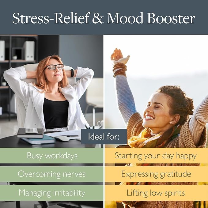 Scentered Aromatherapy Balm Stick Duo for Stress Relief & Positivity - Roll On Essential Oil Blends of Grapefruit, Lemon, Chamomile - Aromatherapy Gifts for Women - De-Stress & Happy - Bloomnest