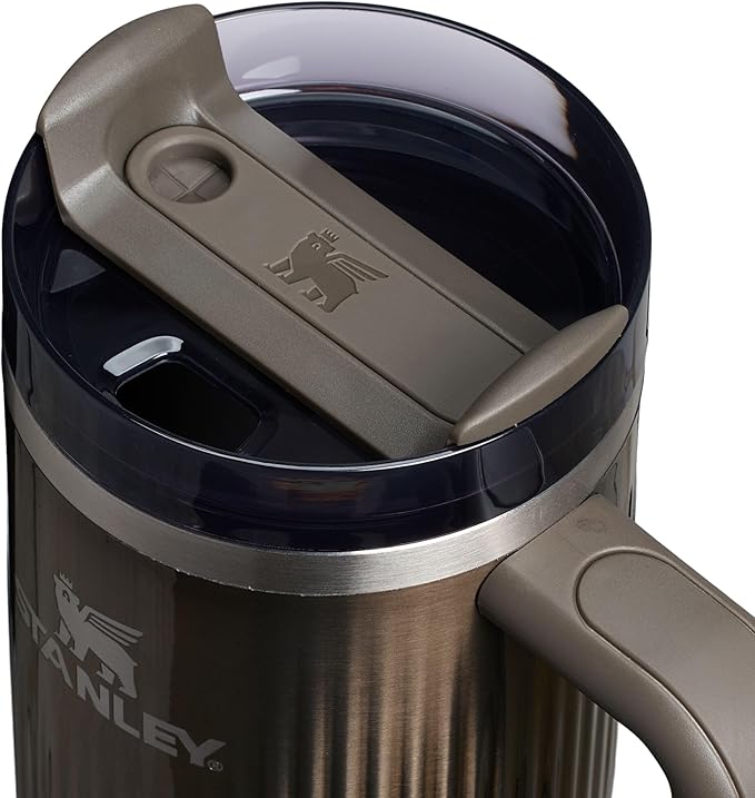 STANLEY Quencher H2.0 Tumbler with Handle and Straw 30 oz | Flowstate 3-Position Lid | Cup Holder Compatible for Travel | Insulated Stainless Steel Cup | BPA-Free | Fluted Gunmetal Shine Stanley