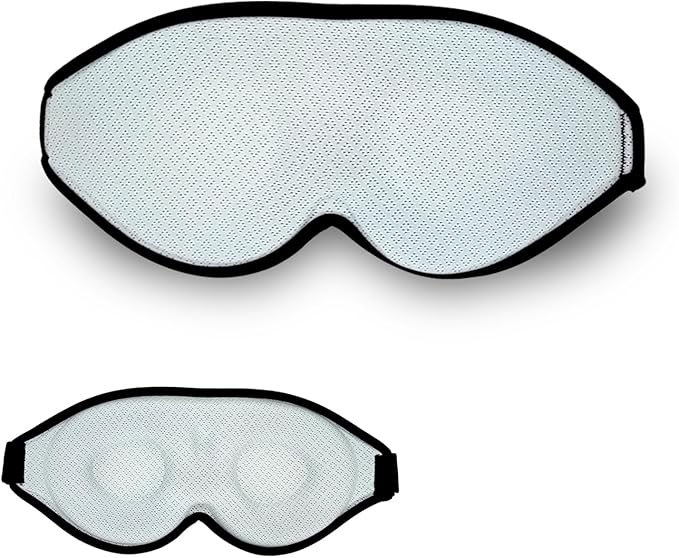 3D Sleep Mask, 100% Blackout 3D Contoured Sleep Eye Mask, Comfortable & Super Soft Sleeping Mask with Adjustable Straps for Women, Men, Sleeping Travel Yoga Naps (Baby Blue) - Bloomnest