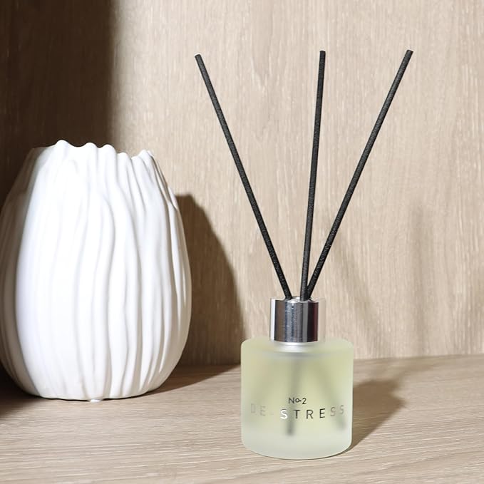 3 Pack Fragrance Reed Diffuser, 50 ML Gardenia Jasmine White Tea Freesia Aromatherapy Scent Diffuser Set with 12 Black Fiber Sticks,Air Freshener for Bedroom Bathroom Office - Bloomnest