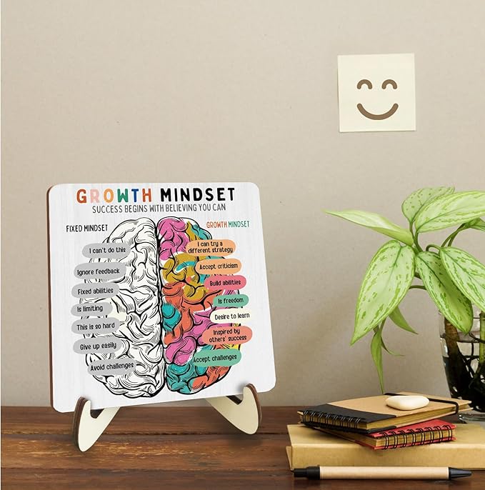Motivational Mental Health Office Decor Rustic Desk Decor Therapy Office School Counselor CBT DBT School Psychology Therapist Counseling Wood Sign for Home Living Room Desk Plaque with Wood Stand - Bloomnest