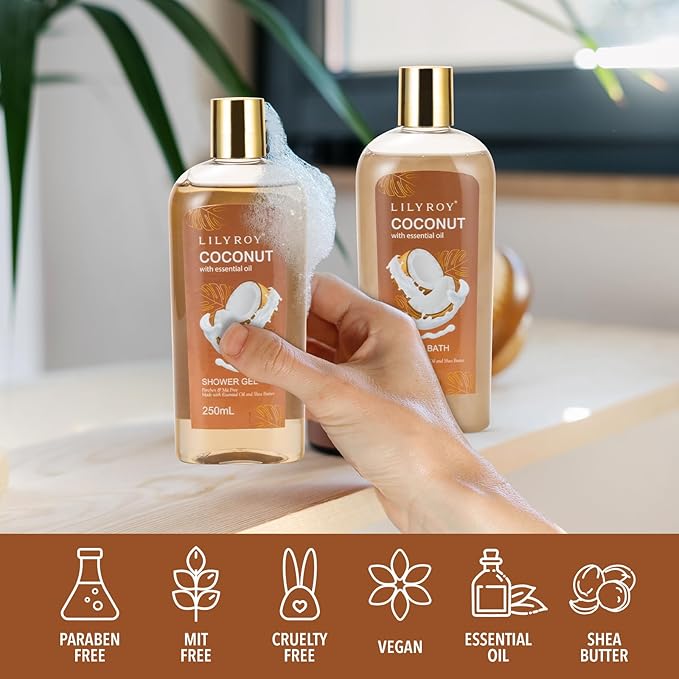 Valentines Day Gifts for Women - 7Pcs Luxury Bath and Body Gift Basket Set for Women & Men Perfect Gift | Mothers Day Gifts for Mom, Fathers Day, Birthday, Christmas Gift for Her & Him All Occasion - Bloomnest