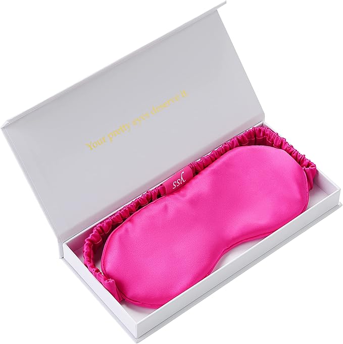 Silk Sleep Mask Light Blocking Luxury 100% Mulberry 19mm Silk Eye Mask Eye Cover Blindfold Ultra Soft Light & Comfy Anti Aging Skin Care with Travel Bag Gift Package - Bloomnest