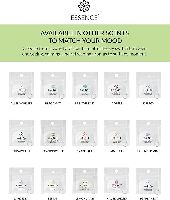Essence Wearable Aromatherapy Nasal Diffuser – Stress Relief Essential Oil Nose Ring – Personal Scent Clip for Travel, Work & Everyday Use – Made in USA - Bloomnest