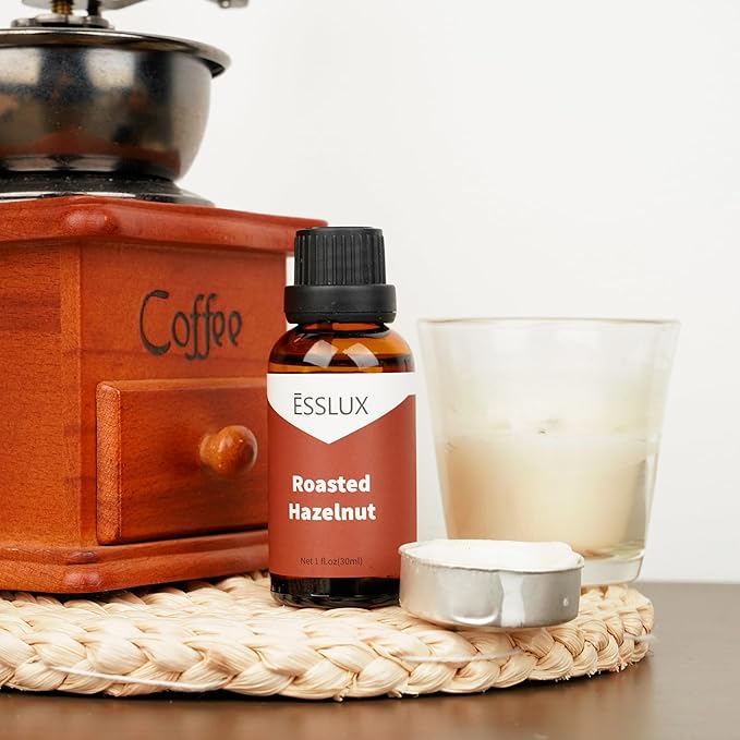 Roasted Hazelnut Fragrance Oil, ESSLUX Premium Aromatherapy Essential Scented Oils for Home for Diffuser, Massage, Soap, Candle Making Scents, Perfume, Humidifier, 30 ml - Bloomnest