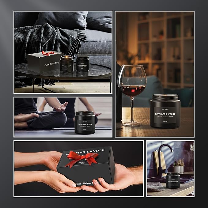 BOYUJK Candles for Home - Scented Candle Set for Stress Relief and Sleep, Birthday Gifts for Men - Bloomnest