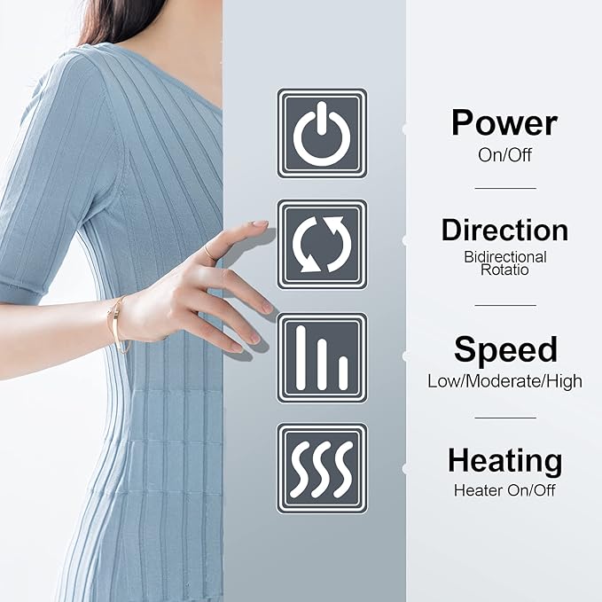 Mirakel Shiatsu Neck & Back Massager with Heat - Deep Tissue Neck, Back & Shoulder Pain Relief - Ergonomic Design Shoulder Massager, Idea Presents for Christmas, Fathers Day, Mothers Day, Women, Men - Bloomnest