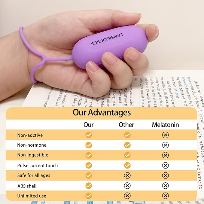 Brain Massage Adjust Heart Rate,Headache Focus Attention,Small and Easy to Carry,Improve Deep Sleep (Light Blue) - Bloomnest