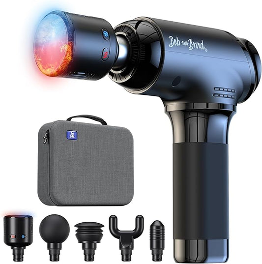 BOB AND BRAD T2 Pro Massage Gun with Heat and Cold, Deep Tissue Percussion Massager Gun, Muscle Massager, Electric Back Massagers for Professional Athletes Home Gym, FSA and HSA Eligible - Bloomnest