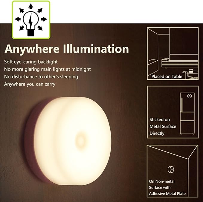 Rechargeable Mini Touch Night Light, Wireless LED Lamp for Kids - Portable, Dimmable Nursery Lamp - Bloomnest