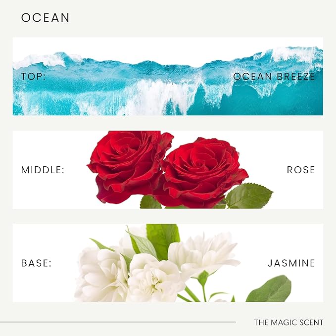 The Magic Scent Ocean Diffuser Oil - Hotel & Home Luxury Scents Inspired by Bali - Oil Scents for Home Designed for Use in All Diffusers - 4 fl oz, 120 mL - Bloomnest