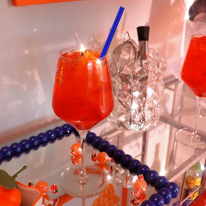 Aperol Spritz Citrus Candle, 140 Hour Long-lasting Burn Handcrafted Decorative Candles for Home Scented, Bar Cart Accessories & Kitchen Decor Orange Candle, Unique Birthday Candles - Bloomnest