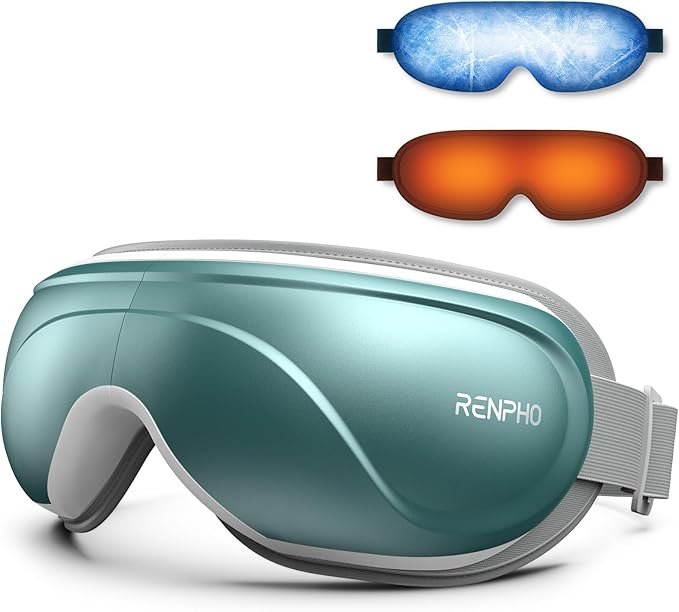 RENPHO Eye Massager with Heat and Cooling, Birthday Gifts for Mom Dad Women Men Heated Eye Mask for Migraine Relief Reduce Strain Improve Sleep Eyeris 2 RENPHO