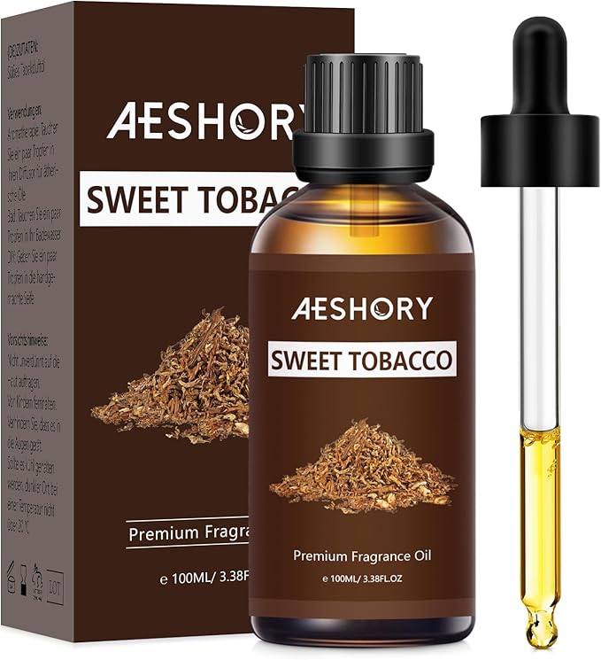 Sweet Tobacco Fragrance Oil 3.38FL.OZ - Aromatherapy Essential Oils for Diffusers for Home, Sweet Tobacco Scented Oils for Massage, Soap Candle Making Scents - 100ML - Bloomnest