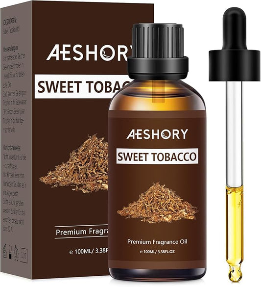 Sweet Tobacco Fragrance Oil 3.38FL.OZ - Aromatherapy Essential Oils for Diffusers for Home, Sweet Tobacco Scented Oils for Massage, Soap Candle Making Scents - 100ML - Bloomnest