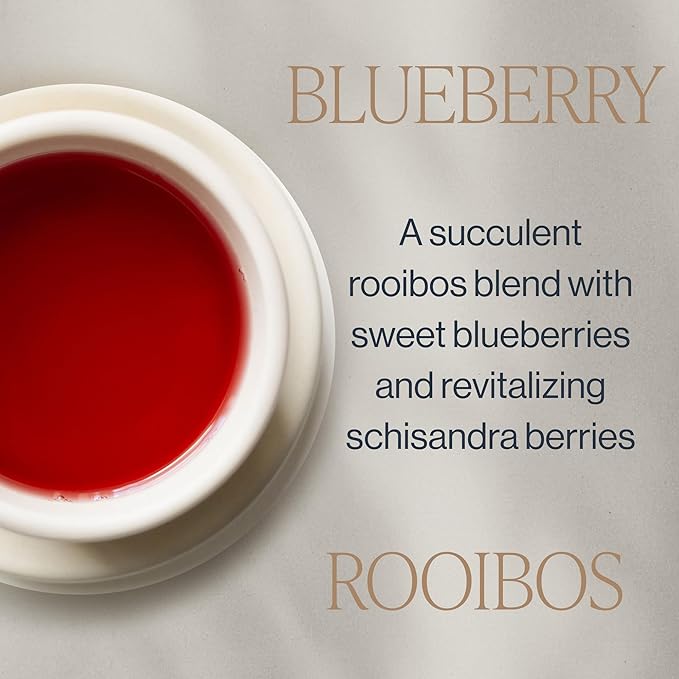 Rishi Tea Blueberry Rooibos Herbal Tea - Organic, Caffeine Free Loose Leaf Tea, Sweet & Tangy with Antioxidants, Ideal for Hot or Iced Tea - 16 Ounces, 45+ Servings - Bloomnest