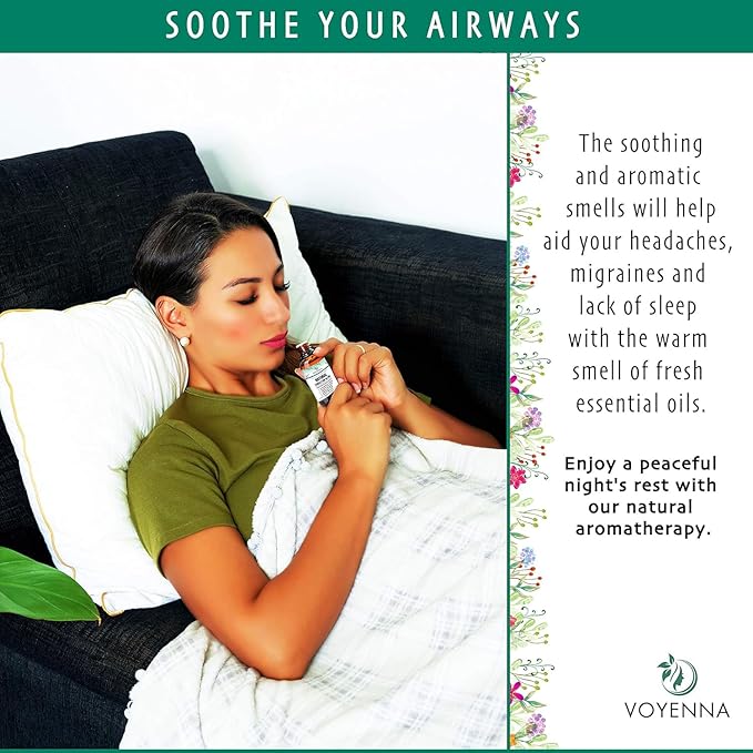 Essential Oil Breathe Blend for Diffuser, Humidifier, Aromatherapy & Rub with Peppermint & Eucalyptus Oils | for Headache, Allergy & Congestion - Bloomnest
