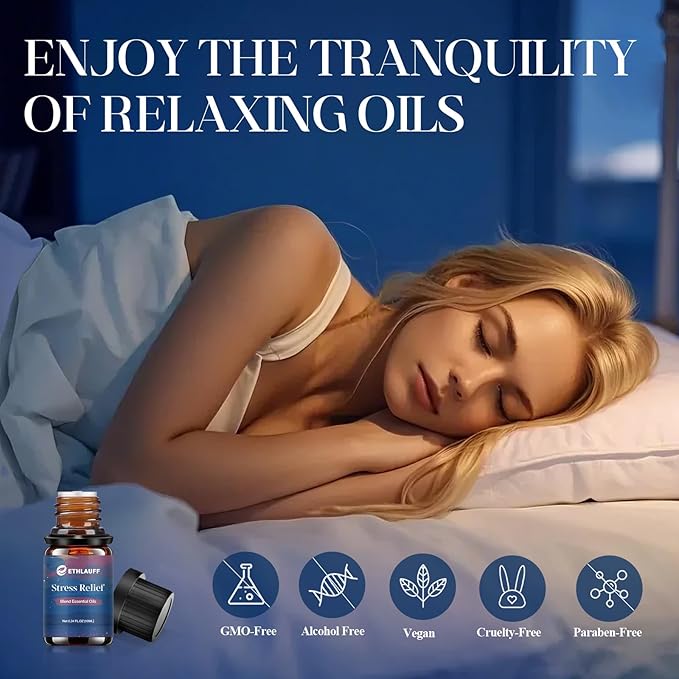 Relax Diffuser Oil, Eessential Diffuser Oil for Home, Humidifiers, Candle Making, Aromatherapy - Stress Relief, Calm Down, Tranquil, Meditate, Unwind, Purify, 6x10ml - Bloomnest