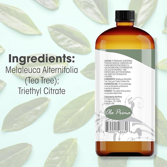 Ola Prima 16oz Tea Tree Essential Oil – Therapeutic Grade Bulk for Soap and Candle Making - Tea Tree Oil - Bloomnest
