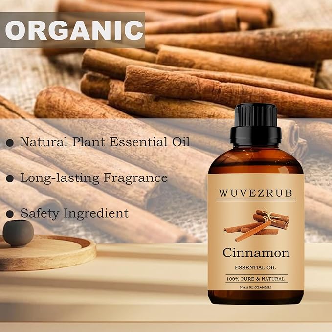 Cinnamon Essential Oils, 60ML Pure and Natural Essential Oil for Aromatherapy Diffuser - Cinnamon /2 Fl Oz - Bloomnest