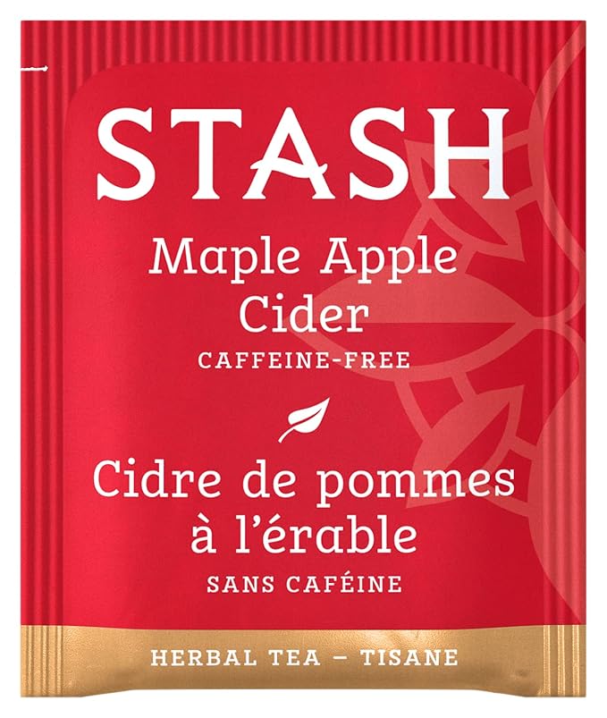 Stash Tea Maple Apple Cider Herbal Tea - Naturally Caffeine Free, Non-GMO Project Verified Premium Tea with No Artificial Ingredients, 18 Count (Pack of 6) - 108 Bags Total - Bloomnest