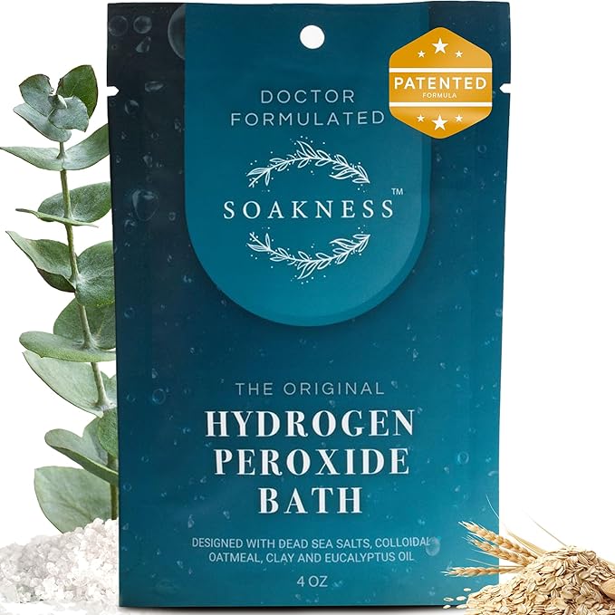 Hydrogen Peroxide Epsom Salt Bath Soak - USA-Made – Patented Bath Salts, Muscle Recovery, & Skin Detoxification – Magnesium Salts for Bathing - Doctor Formulated Pure Epsom Salt (1-Pack) - Bloomnest
