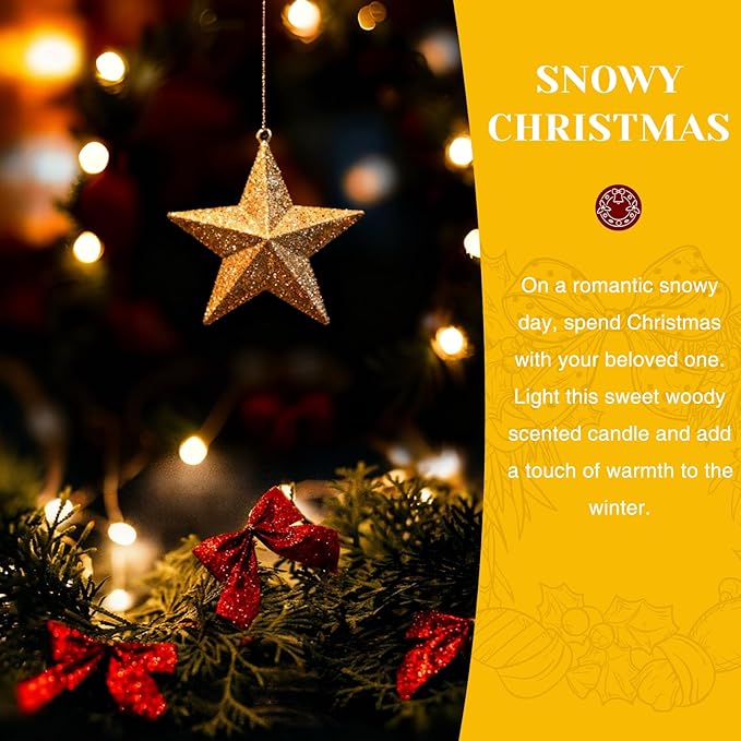 M&SENSE Holiday Scented Candle Gift for Women and Men - Snowy Christmas, 10 oz Soy Wax, Birthday, Holiday,Christmas, New Year Gift - Bloomnest