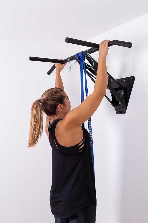 PULLUP & DIP Fitness Bands, Resistance Bands with Bag, Door Anchor (with Sets) and Exercise Guide - Single & in Value Set, Pull-Up Band Fitness Band for Calisthenics - Bloomnest