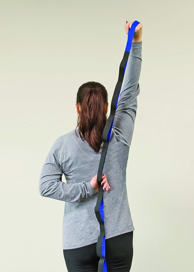 RangeMaster Stretch Strap with Exercise Guide│ Versatile Multi-Loop Strap Perfect for Yoga, Pilates, and Physical Therapy │ Portable │ Helps Improve Flexibility - Bloomnest