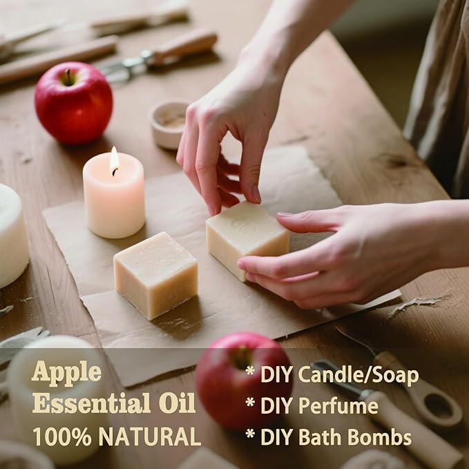 Apple Fragrance Oil-Apple Essential Oil 8.33oz (250ml)-100% Pure Natural Scent for Diffusers, Candles, Soap Making & Aromatherapy-Relaxing Home & Gift Essential Oil for Bath, Massage - Bloomnest