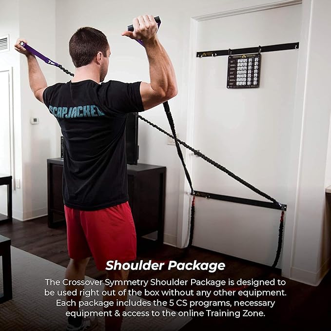 Crossover Cords - Shoulder Resistance/Exercise Bands - Perfect for Warmups, Arm Care, Rotator Cuff Exercise or Physical Rehab from Injury - One Set of 2 Cords - Crossover Symmetry - Bloomnest