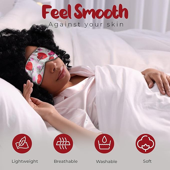 Luxury Elastic Band Sleep Mask – Soft, Lightweight & Ultra Comfort-Perfect for Light Blocking Wake up Radiant (Silver, Adjustable Strap) - Bloomnest
