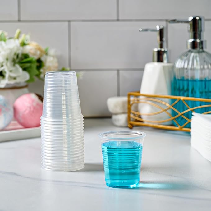 Lilymicky 1000 PACK 3 oz Clear Plastic Cups, 3 Ounce Disposable Plastic Bathroom Cups for Tasting, Drinking - Bloomnest