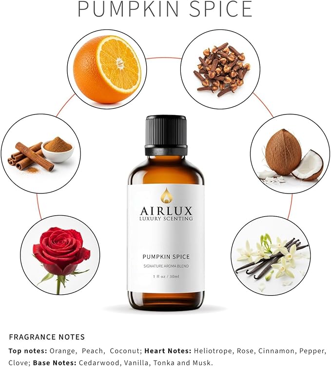 Signature Aroma Oil No. 45 Crisp Lemonwood – Lemon, Lime, Spices – Aroma Oil for Cold Air & Waterless Diffusers and DIY Crafts – 30 mL, 1.0 fl oz Glass Bottle Airlux