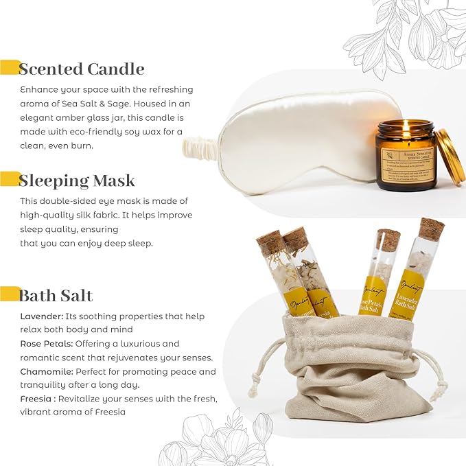 Opulent Luxury Self Care Gift Box for Women, Cozy Blanket, 40 oz Tumbler with Handle and Straw, Candle, Bath Salts, Spa Care Package, Golden Honey