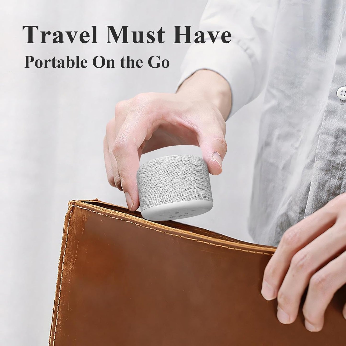 REACHER Travel White Noise Sound Machine,Portable Mini Noise Machine for Sleeping with 20 Soothing Sounds, Small Bluetooth Speaker, Baby, Adults, Rechargeable