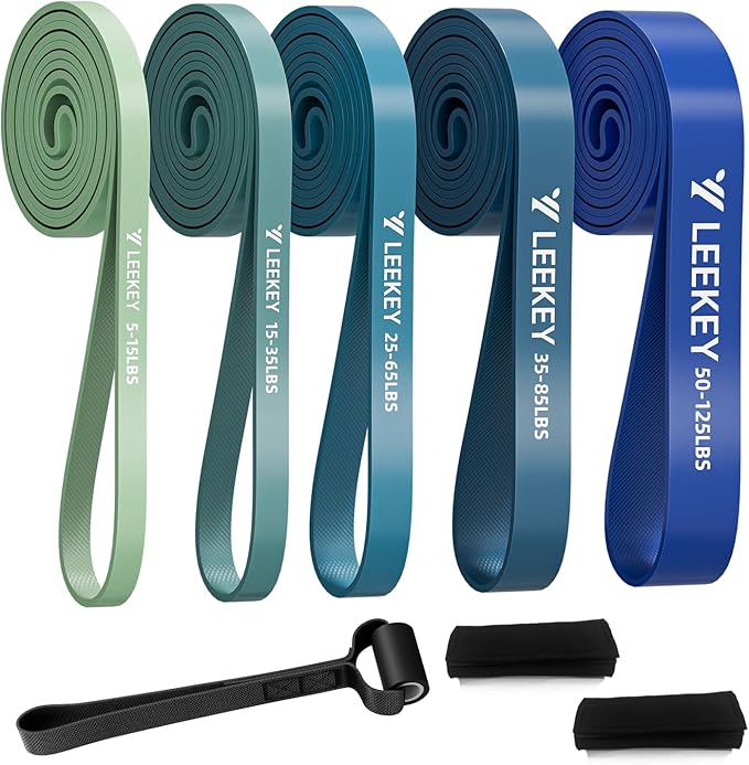 LEEKEY Resistance Bands Set for Pull-Up Assistance & Full-Body Training, Multi-Level Exercise Bands with Bag for Home Workouts, Physical Therapy, Strength Training (Men/Women) - Bloomnest