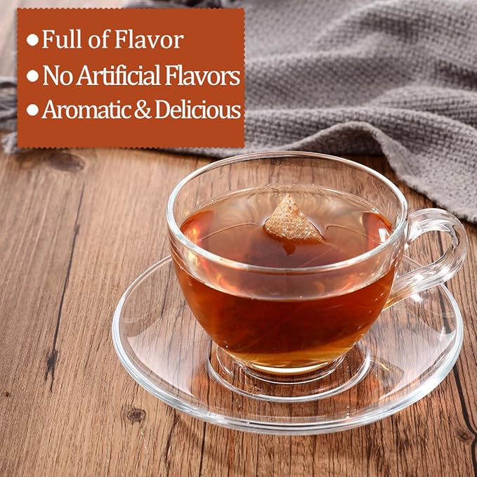 Premium 100 Cinnamon Black Tea Bags,Made with Natural Ceylon Cinnamon & Ceylon Black Tea, 100% No Artificial Flavors & No Additives. - Bloomnest