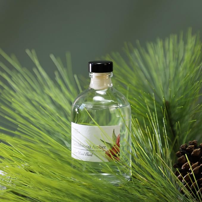 Reed Diffuser Set, 9.85 oz Lemongrass Sage Scented Diffuser with Decorative Card Home Fragrance Reed Diffuser for Bathroom Shelf Decor, Ideal Gift for Woman