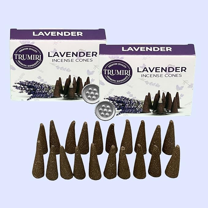Lavender Incense - 20 Cone Dual Pack - Scented Cone Incense TRUMIRI