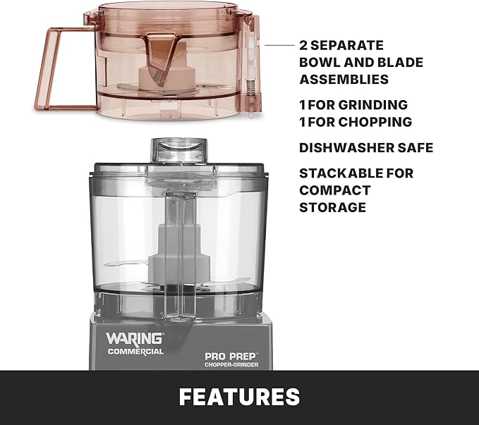 Waring Commercial 3-Cup Chopper Grinder - Bloomnest