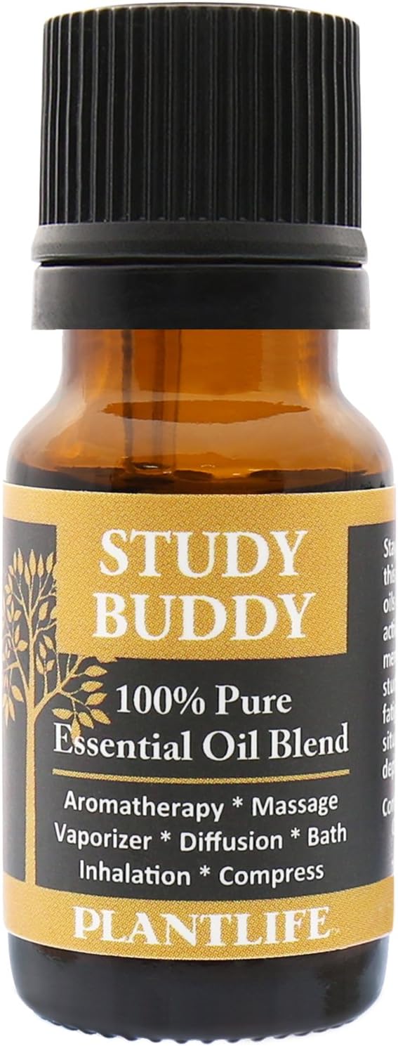 Plantlife Study Buddy Aromatherapy Essential Oil Blend - Straight from The Plant 100% Pure Therapeutic Grade - No Additives or Fillers - Made in California 10 ml - Bloomnest