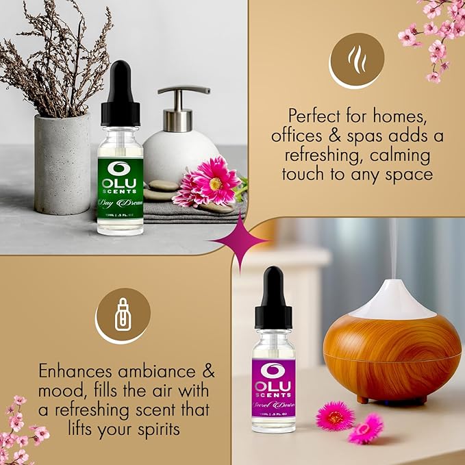 4-pk Hotel Diffuser Oil, Hotel Lobby Collection (15 Ml) Hotel Scents, Waterless Essential Oil Diffuser Refills, Essential Oils for Diffusers for Home, Hotel Fragrance Oil Home Essentials - Bloomnest