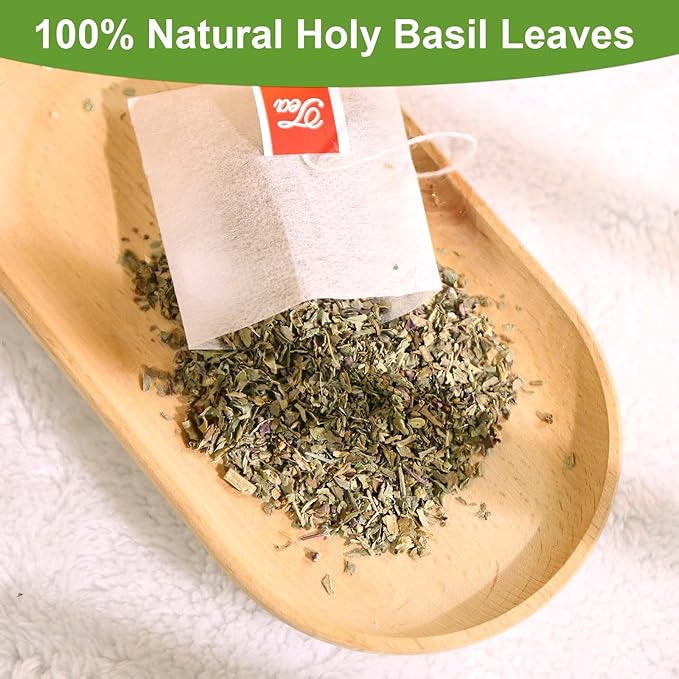 TEARELAE - Holy Basil Tea Bags - 60 Count - 100% Pure Natural Holy Basil Leaves - Aid in Digestion, Boost Immune System - Non-GMO - Caffeine-Free - Bloomnest