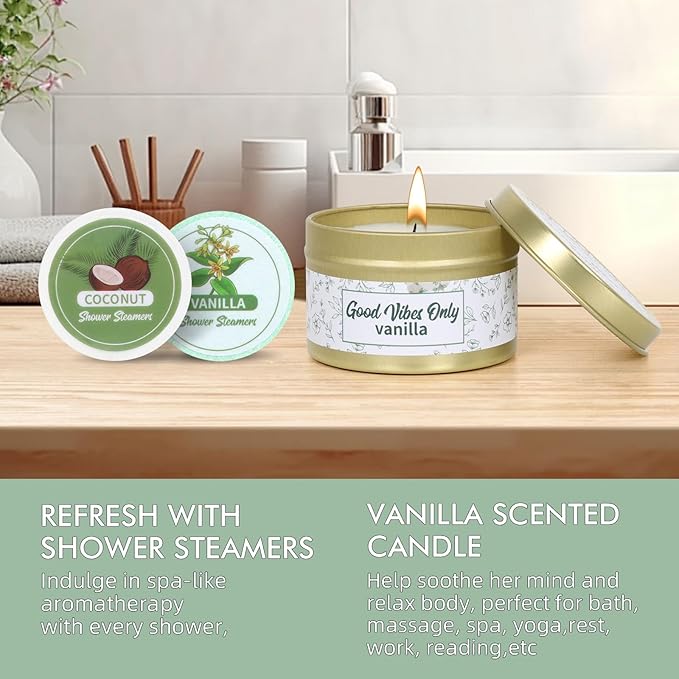 Valentines Day Gifts for Her - Romantic Spa Care Package & Self Care Gift Basket for Women, Wife, Girlfriend - Relaxation, Pampering, Thinking of You, Birthday Gift Box