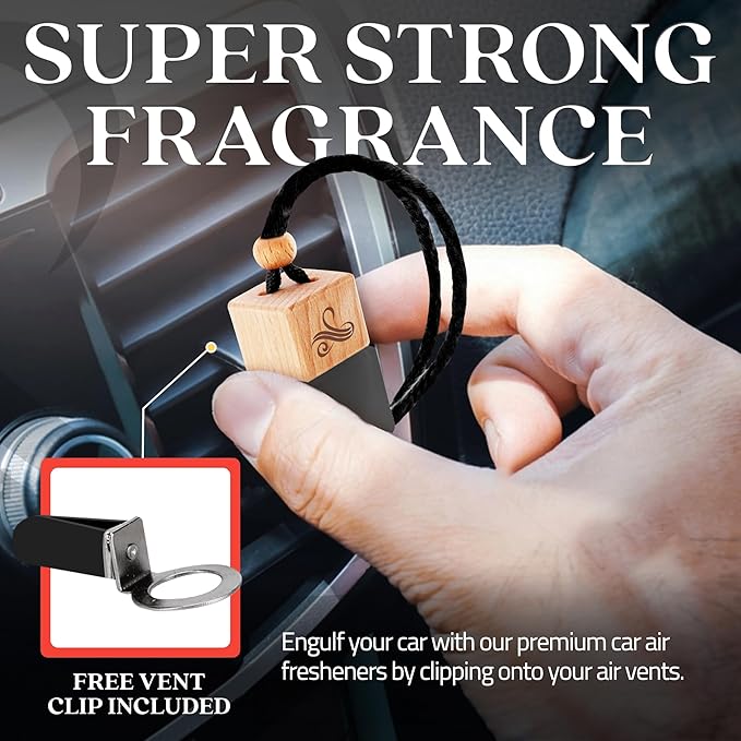 Greed Car Air Freshener for Men | Perfume Inspired Fragrances | Strong Car Freshener with Odour Eliminator Technology | Air Freshener | Long Lasting Automotive Freshener by Perfa - Bloomnest