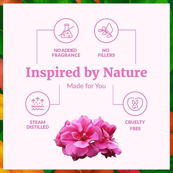 SVA Geranium Essential Oil Organic – 1 Fl Oz – 100% Natural Organic Geranium Oil - for Diffuser, Hair Care, Face, Skin Care, Aromatherapy, Scalp and Body Massage, Soap and Candle making – with Dropper - Bloomnest